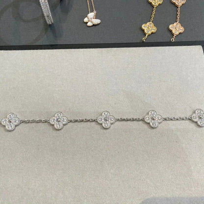 [Veyra Jewelry] New  CLOVER 5 MOTIF FULL DIAMOND BRACELET COLLECTION