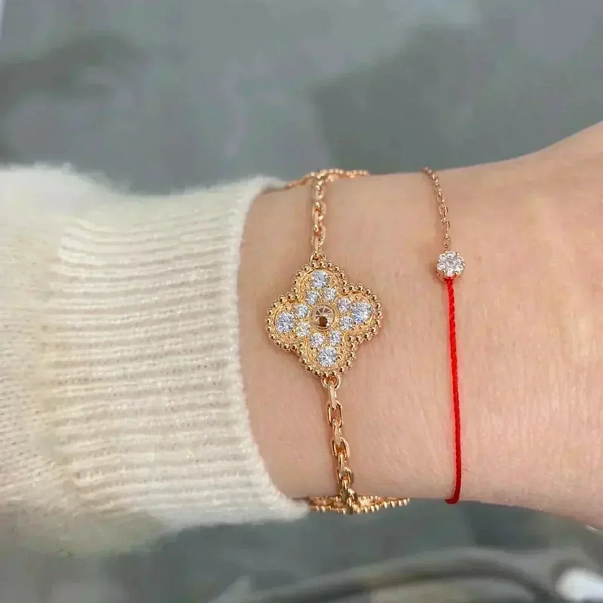 [Veyra Jewelry] New  CLOVER 5 MOTIF FULL DIAMOND BRACELET COLLECTION