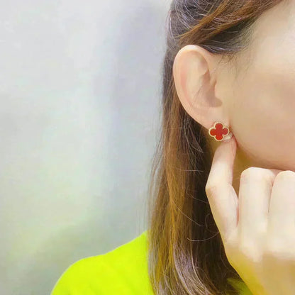¡®Veyra Jewelry¡¯CLOVER MEDIUM 1 MOTIFS CARNELIAN  EARRINGS