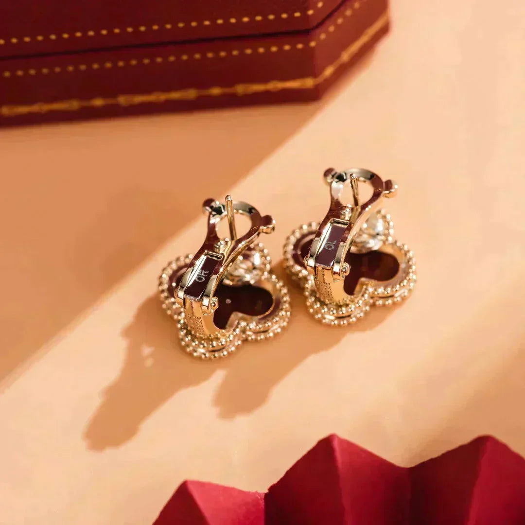 ¡®Veyra Jewelry¡¯CLOVER MEDIUM 1 MOTIFS CARNELIAN  EARRINGS