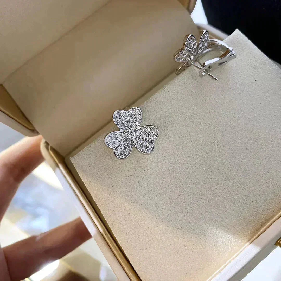¡®Veyra Jewelry¡¯CLOVER COMOS DIAMOND EARRINGS SILVER