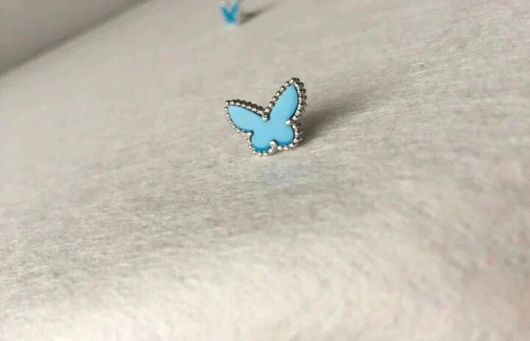 ¡®Veyra Jewelry¡¯BUTTERFLY TURQUOISE EARRINGS SILVER