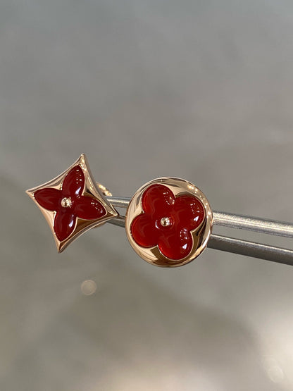 ¡®Veyra Jewelry¡¯STAR AND SUN PINK GOLD CARNELIAN STUD EARRINGS