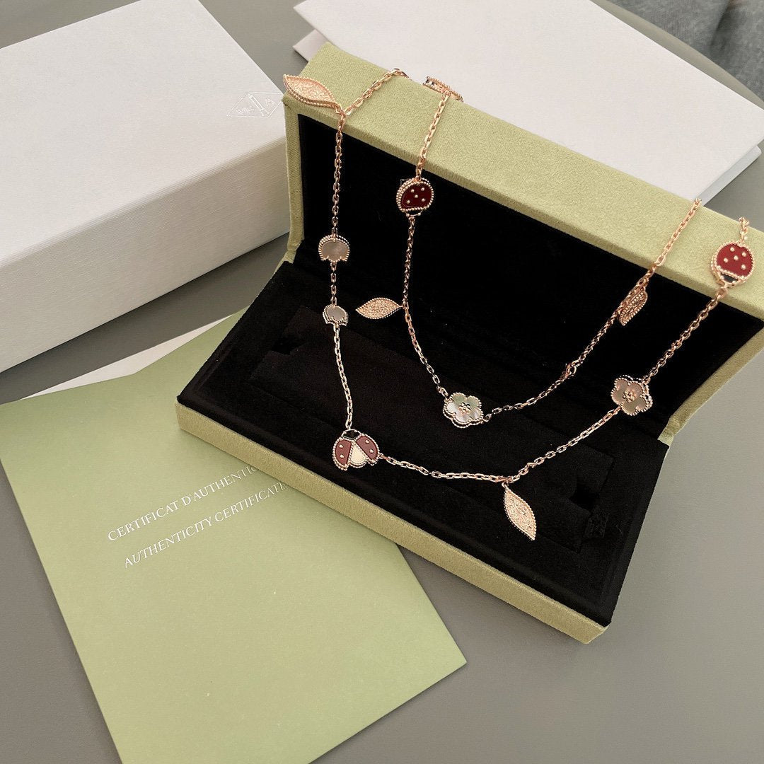 ¡®Veyra Jewelry¡¯LUCKY SPRING 15 MOTIFS ROSE GOLD NECKLACE