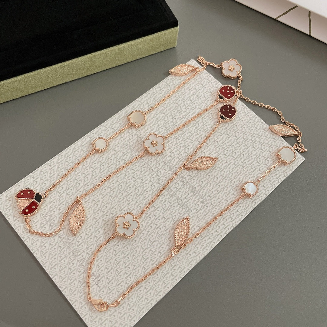 ¡®Veyra Jewelry¡¯LUCKY SPRING 15 MOTIFS ROSE GOLD NECKLACE