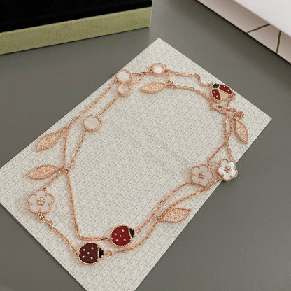¡®Veyra Jewelry¡¯LUCKY SPRING 15 MOTIFS ROSE GOLD NECKLACE
