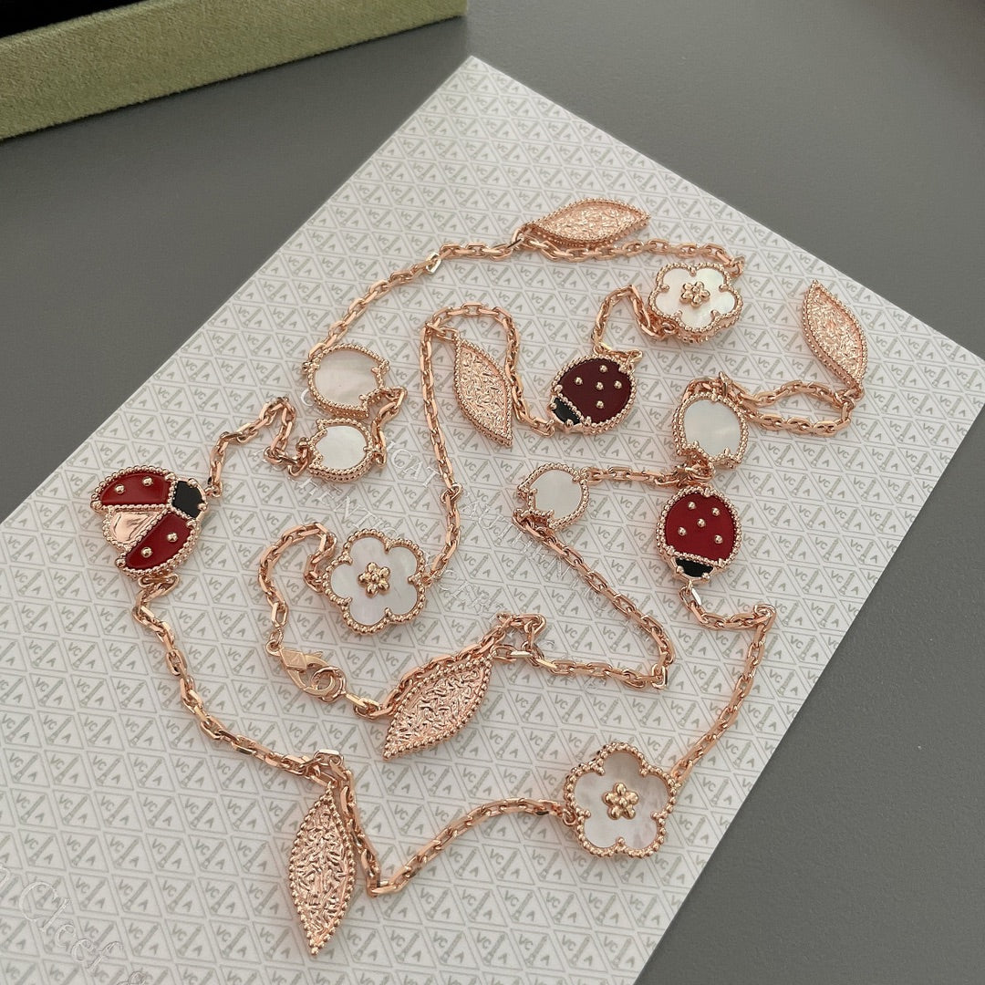 ¡®Veyra Jewelry¡¯LUCKY SPRING 15 MOTIFS ROSE GOLD NECKLACE
