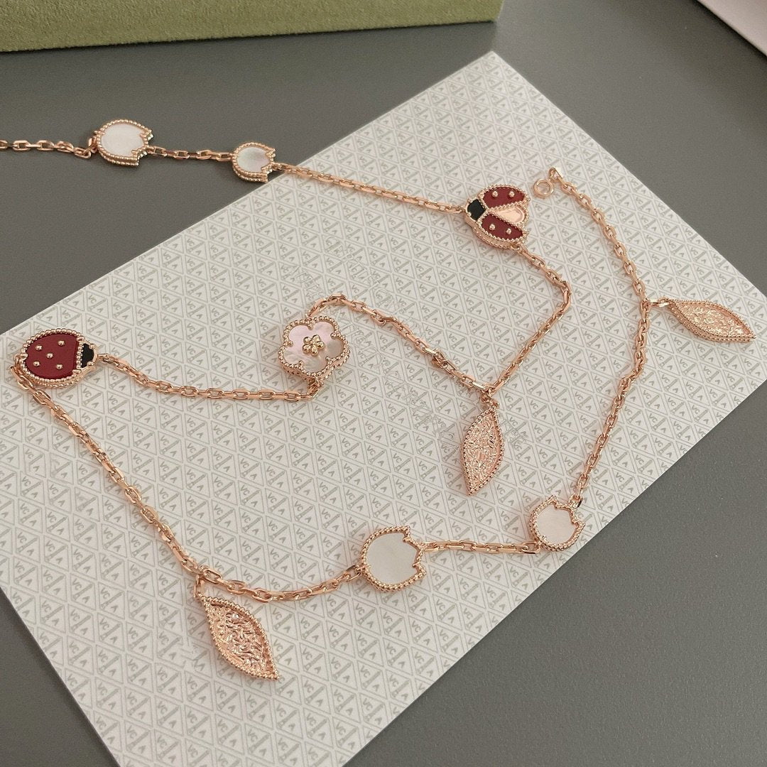 ¡®Veyra Jewelry¡¯LUCKY SPRING 15 MOTIFS ROSE GOLD NECKLACE