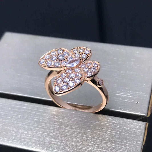 ¡®Veyra Jewelry¡¯BUTTERFLY PINK GOLD DIAMOND RING