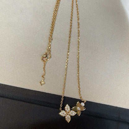 ¡®Veyra Jewelry¡¯STAR BLOSSOM NECKLACE PINK GOLD DIAMONDS