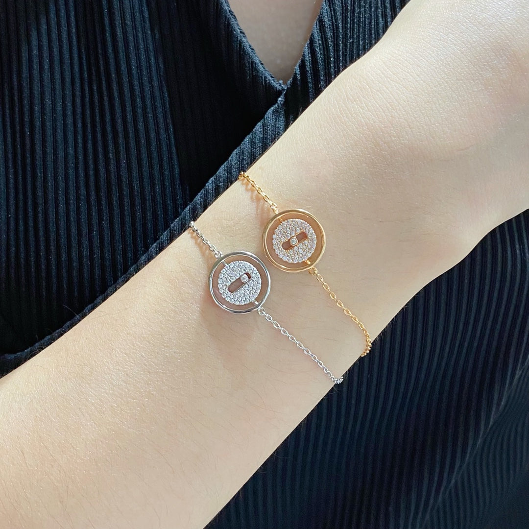[Veyra Jewelry]LUCKY MOVE DIAMOND PAVED BRACELET