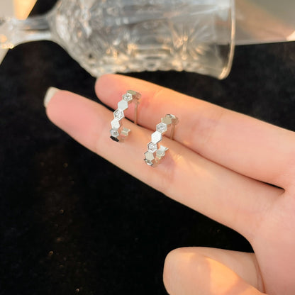 ¡®Veyra Jewelry¡¯BEE LOVE DIAMOND HOOP EARRINGS