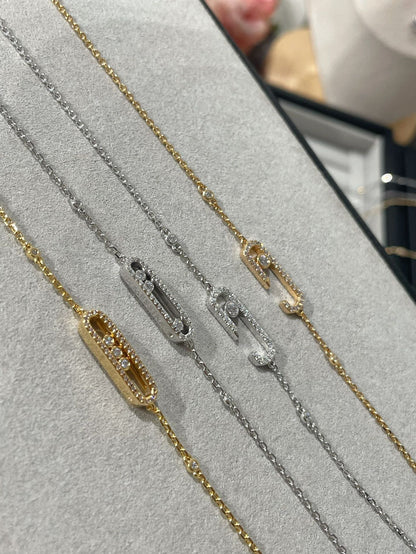 [Veyra Jewelry]BABY MOVE DIAMOND BRACELET(Adjustable length)