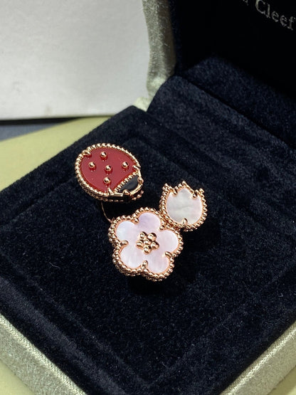 ¡®Veyra Jewelry¡¯LUCKY 3 MOTIF ROSE GOLD RING