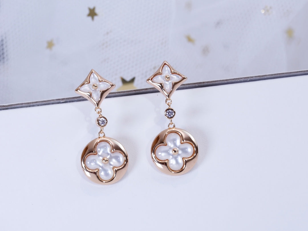 ¡®Veyra Jewelry¡¯STAR AND SUN PINK GOLD MOP DROP EARRINGS