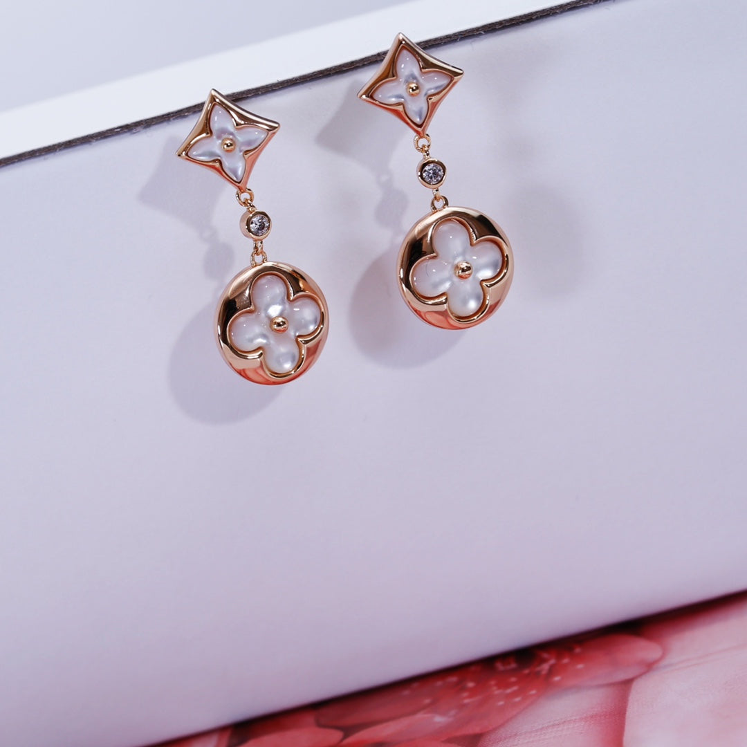 ¡®Veyra Jewelry¡¯STAR AND SUN PINK GOLD MOP DROP EARRINGS