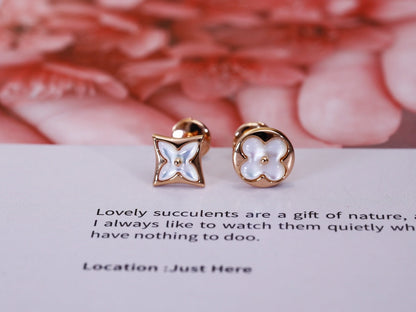 ¡®Veyra Jewelry¡¯STAR AND SUN PINK GOLD MOP STUD EARRINGS