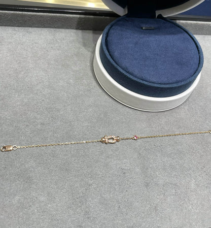 ¡®Veyra Jewelry¡¯FORCE 10 DIAMOND CHAIN LINK PINK GOLD BRACELET