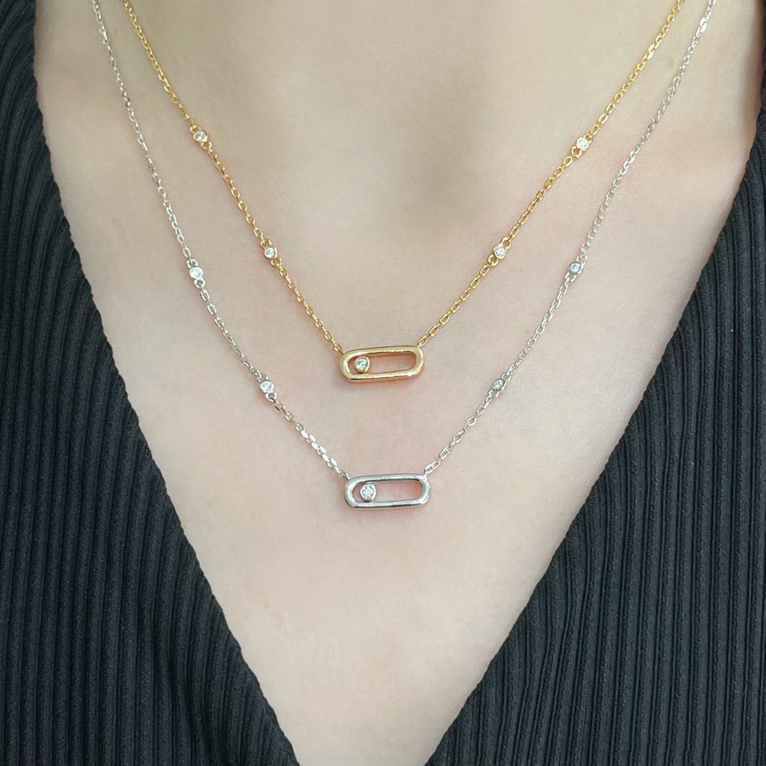 [Veyra Jewelry]MOVE UNO DIAMOND NECKLACE