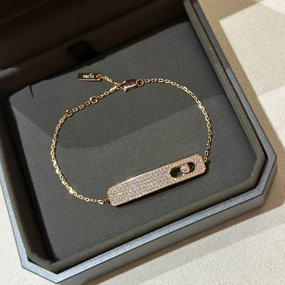 [Veyra Jewelry]MOVE CLASSIQUE DIAMOND PAVED BRACELET(Adjustable)
