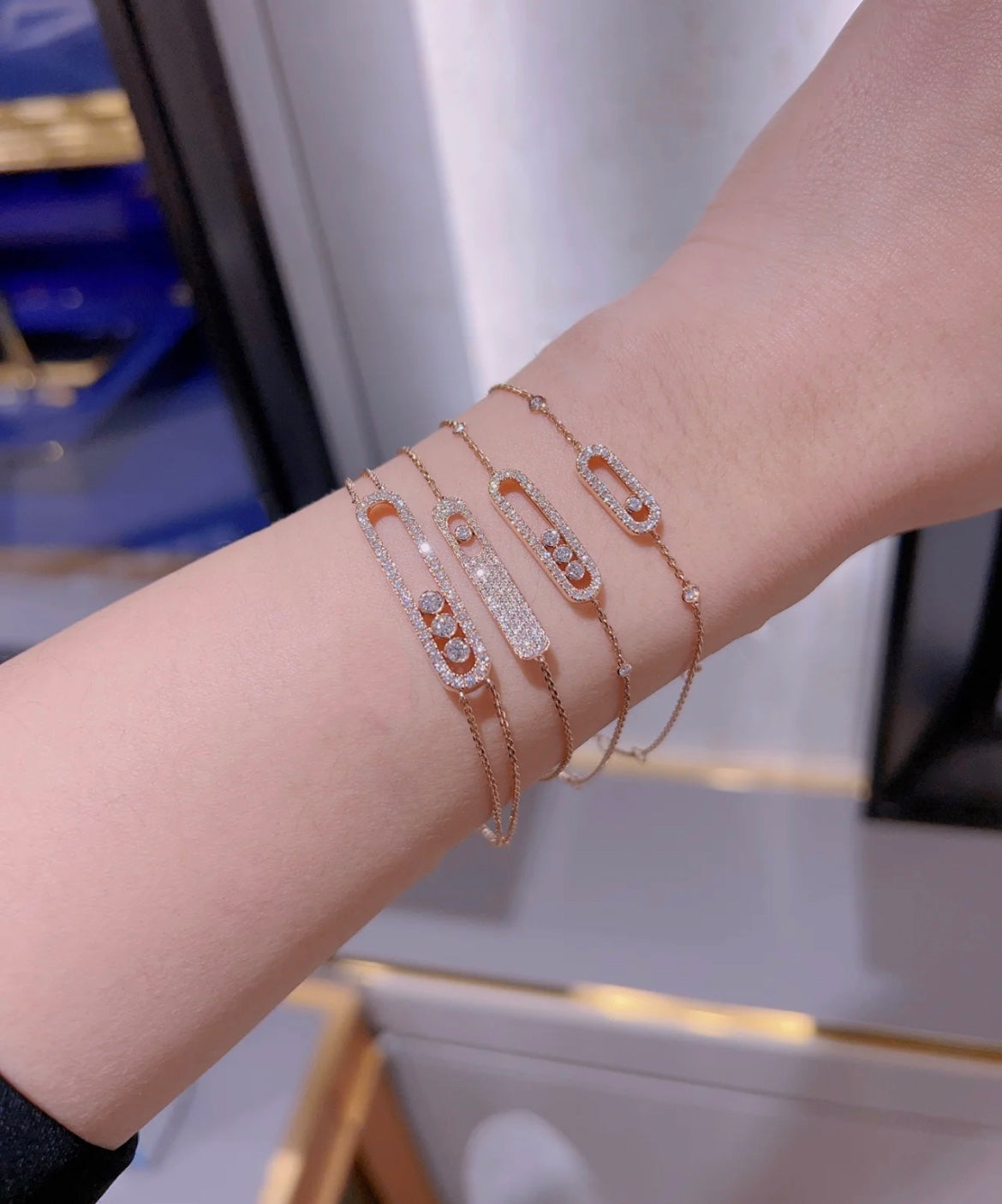 [Veyra Jewelry]MOVE CLASSIQUE DIAMOND PAVED BRACELET(Adjustable)