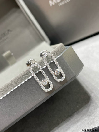 [Veyra Jewelry]MOVE UNO STUD DIAMOND PAVED EARRINGS
