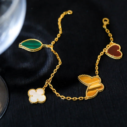 ¡®Veyra Jewelry¡¯LUCKY SPRING 5 MOTIF GOLD BRACELET