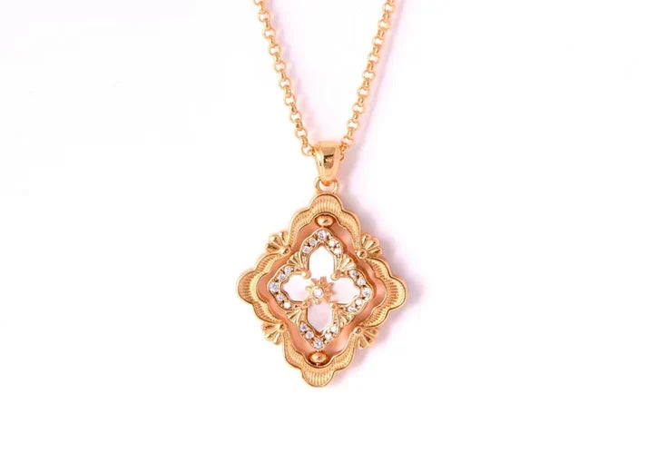 [Veyra Jewelry] B.C.L ENAMEL ROTATING SINGLE-DIAMOND NECKLACE£¨Various colors£©