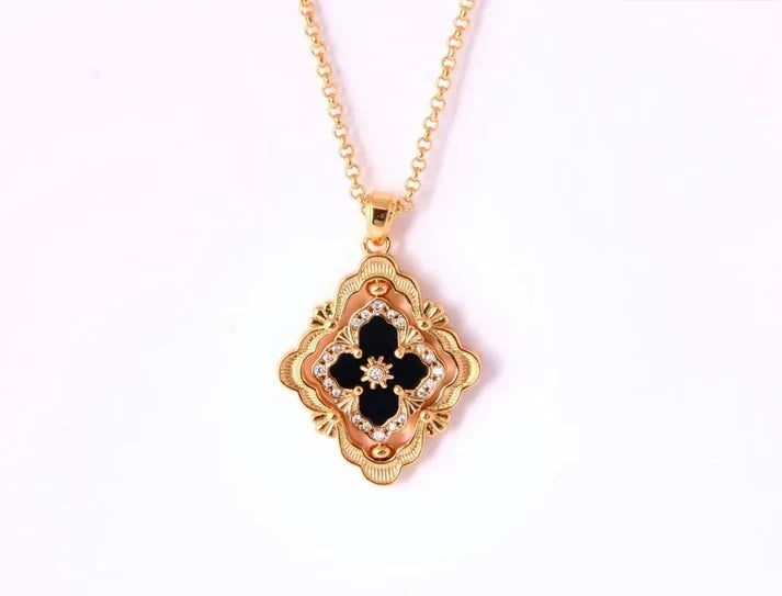 [Veyra Jewelry] B.C.L ENAMEL ROTATING SINGLE-DIAMOND NECKLACE£¨Various colors£©