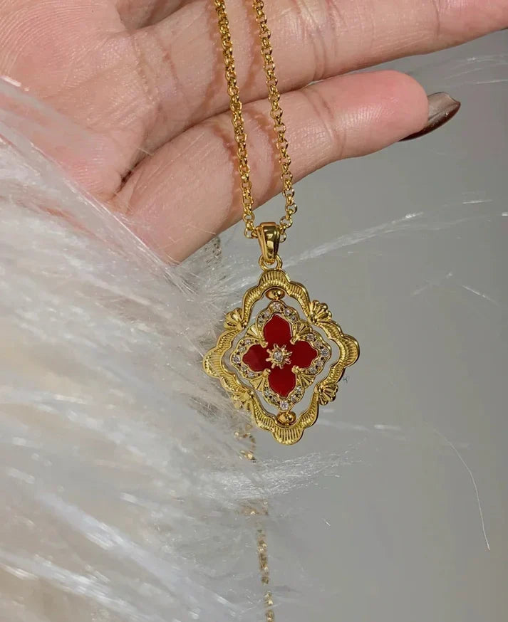 [Veyra Jewelry] B.C.L ENAMEL ROTATING SINGLE-DIAMOND NECKLACE£¨Various colors£©