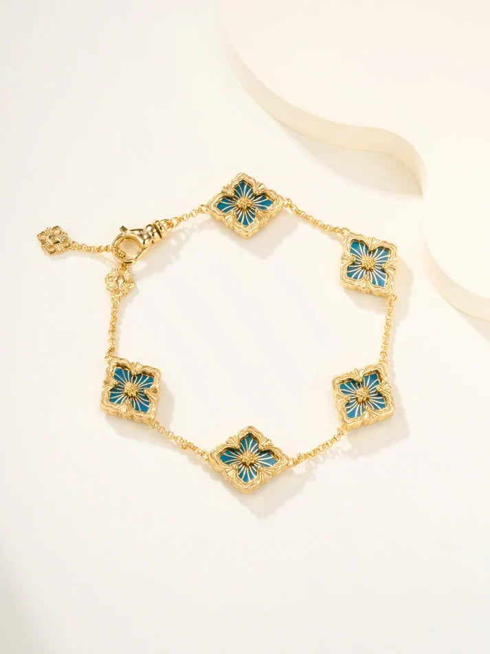 [Veyra Jewelry]B.C.L ENAMELED Five-Flower Bracelet£¨Various Colors)