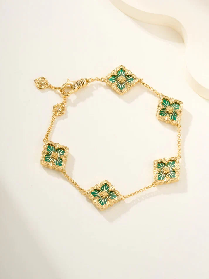 [Veyra Jewelry]B.C.L ENAMELED Five-Flower Bracelet£¨Various Colors)