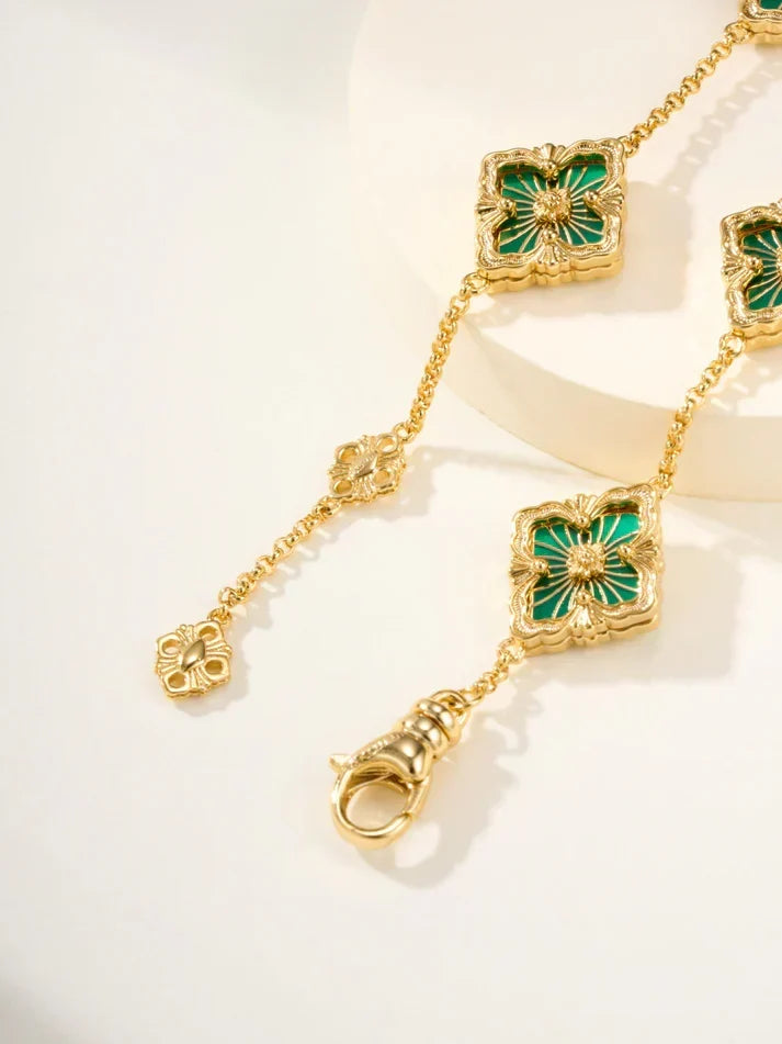 [Veyra Jewelry]B.C.L ENAMELED Five-Flower Bracelet£¨Various Colors)
