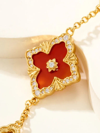 [Veyra Jewelry]B.C.L ENAMELED Five-Flower Bracelet£¨Various Colors) BIG SIZE