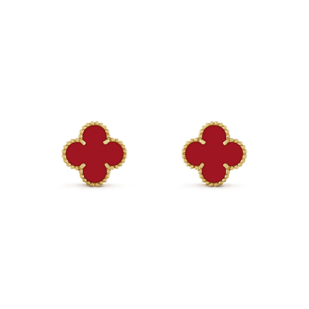 ¡®Veyra Jewelry¡¯CLOVER MINI 9.5MM CARNELIAN EARRINGS