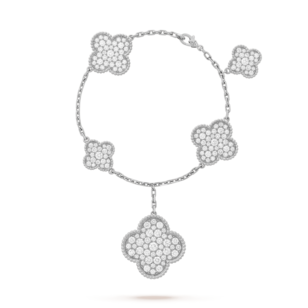 ¡®Veyra Jewelry¡¯CLOVER 6 MOTIFS SILVER DIAMOND BRACELET