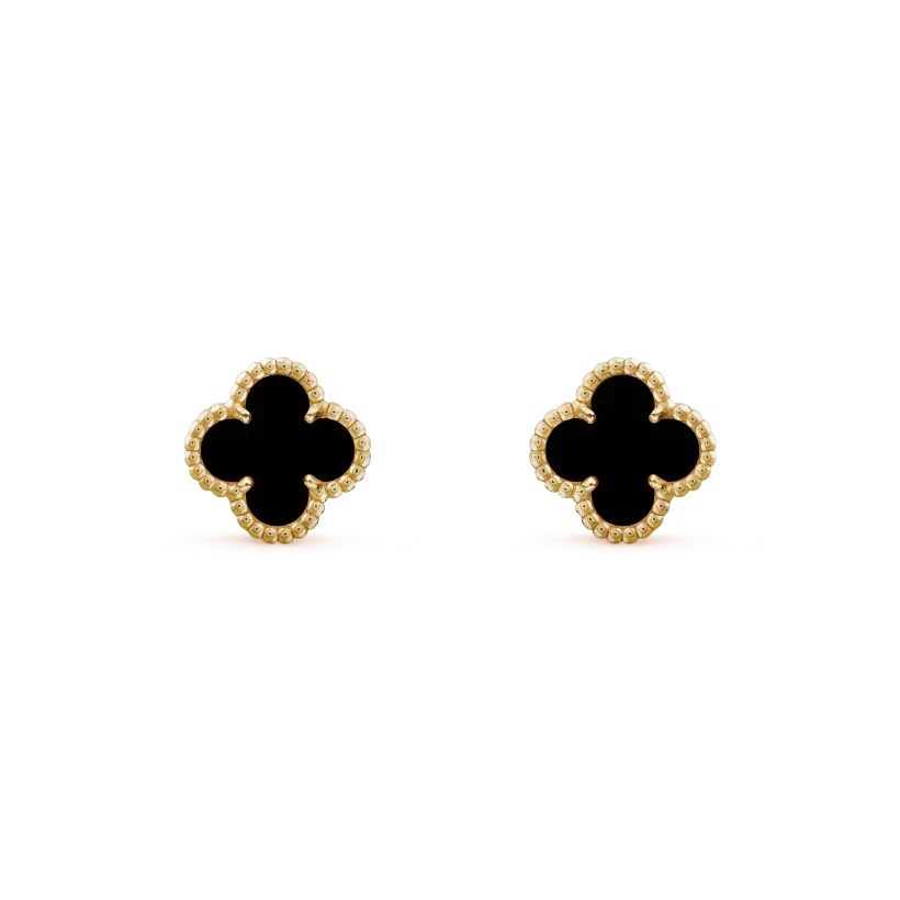 ¡®Veyra Jewelry¡¯CLOVER MINI 9.5MM BLACK MOP EARRINGS