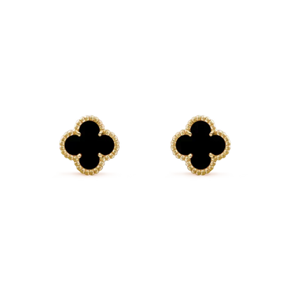 ¡®Veyra Jewelry¡¯CLOVER MINI 9.5MM BLACK MOP EARRINGS