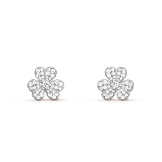 ¡®Veyra Jewelry¡¯CLOVER COMOS DIAMOND EARRINGS SILVER