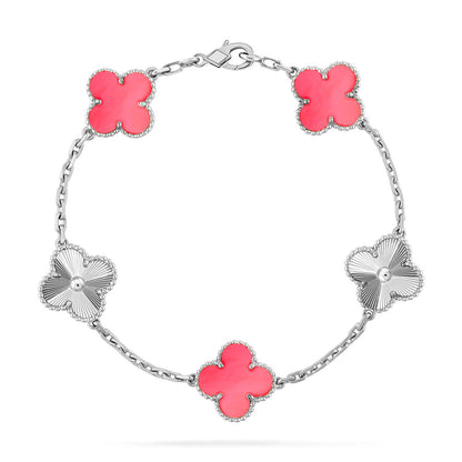 [Veyra Jewelry]New  CLOVER 5 MOTIFS  PINK MOP BRACELET COLLECTION