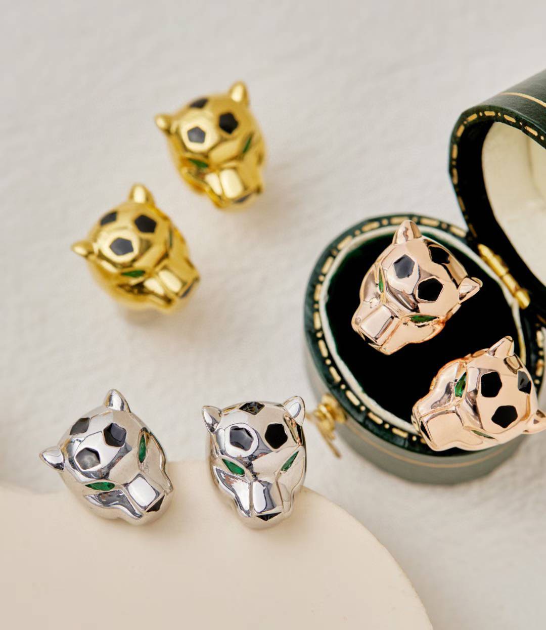 [Veyra Jewelry] CHRRTAH-PRINT STUD EARRINGS, THREE COLORS