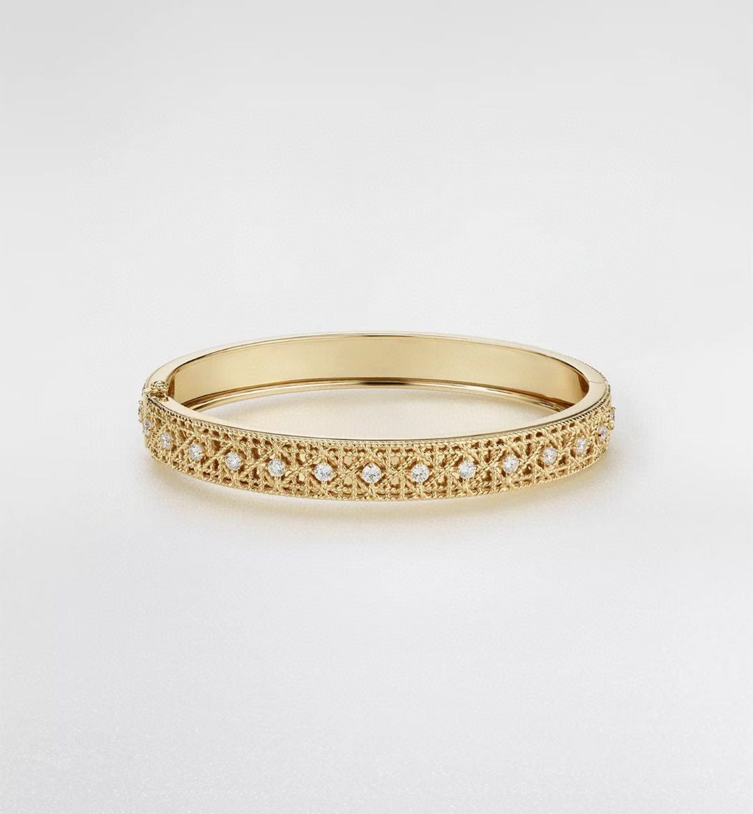 [Veyra Jewelry] 2026 WOVEN-PATTERN BRACELET SET WITH FULL DIAMOND INLAY THREE-COLORS