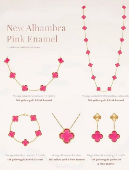 [Veyra Jewelry ] 26 NEW PINK BUBBLE ENAMEL SET