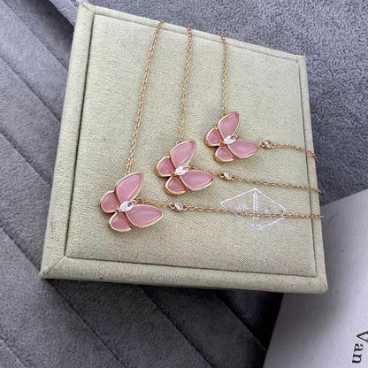 [Veyra Jewelry] Pink Butterfly Necklace
