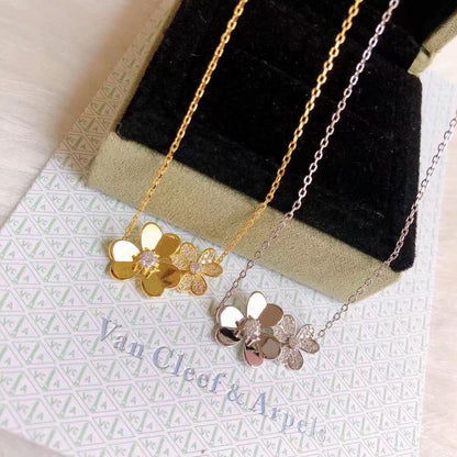 [Veyra Jewelry] Two Flowers & Clover Choker