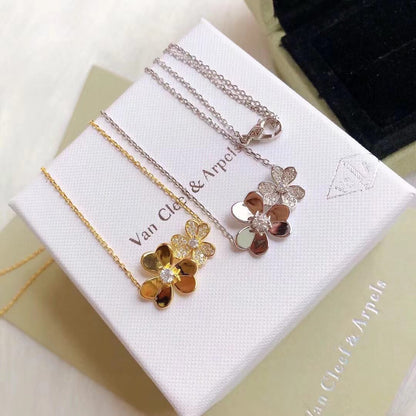 [Veyra Jewelry] Two Flowers & Clover Choker