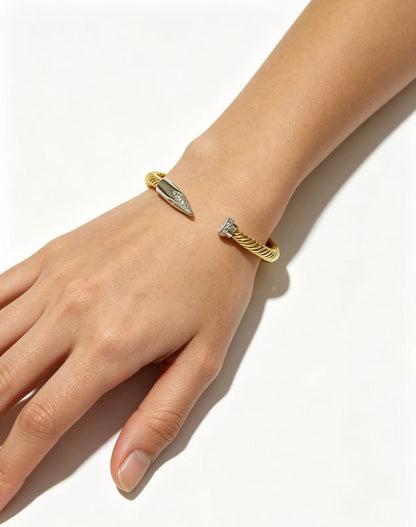 [Veyra Jewelry]Open threaded nail bracelet