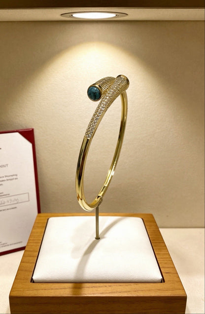 [Veyra Jewelry] Partially Set Diamond Bangle