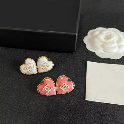[Veyra Jewelry] Heart-shaped Necklace & Earring Set