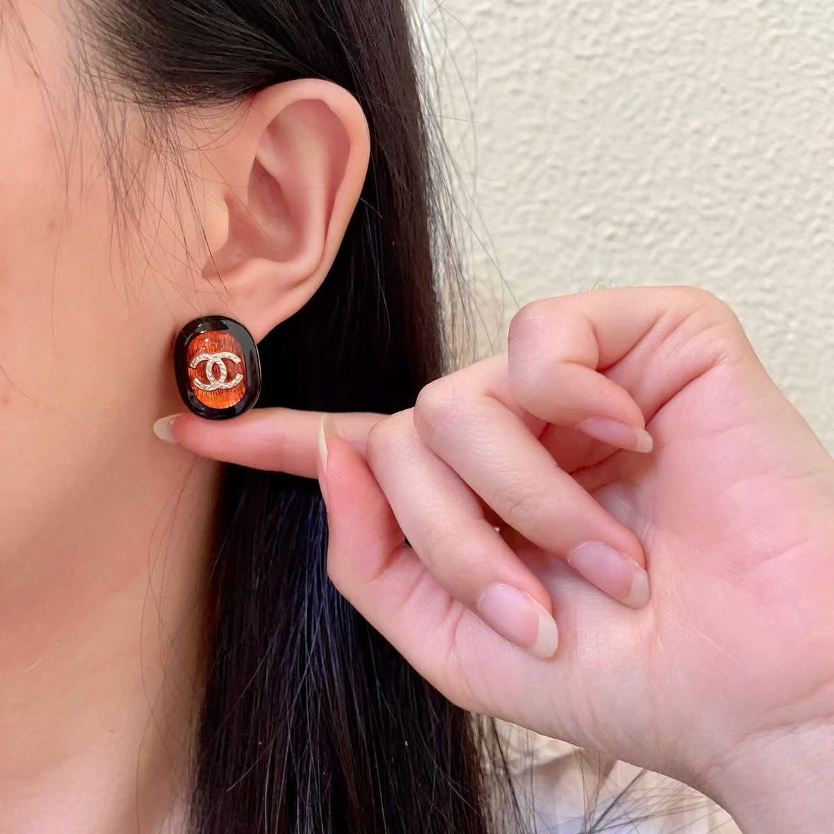 [Veyra Jewelry]Amber & Glass Stud Earrings